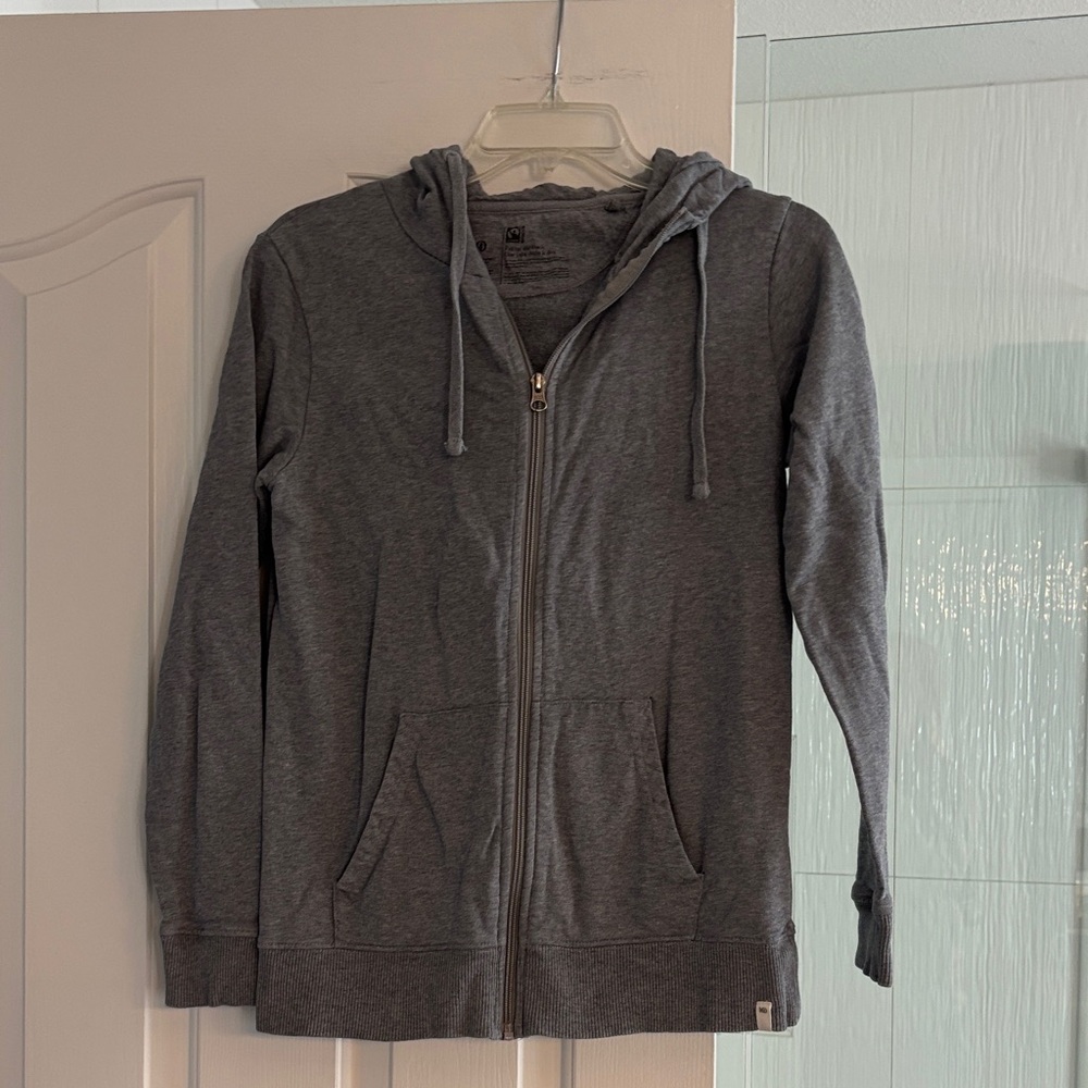 tentree Heather Gray Full-Zip Hoodie